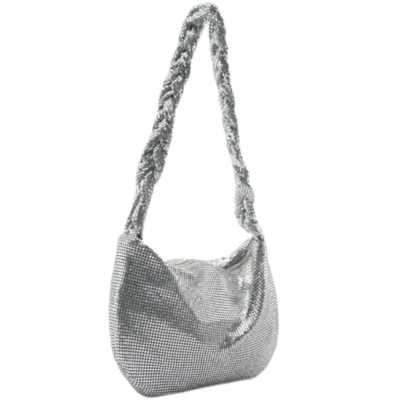 ZARA SPARKLY SHOULDER BAG SILVER | 6374/010 - Picture 2 of 4